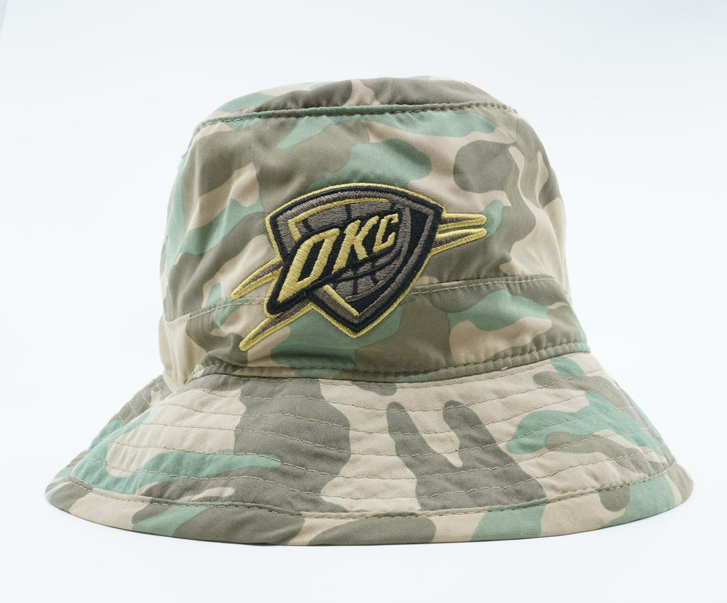 [U221Z-CAM-H-5OKCIT] MENS NBA OKLAHOMA CITY THUNDER CAMOUFLAGE AMBUSH BUCKET HAT
