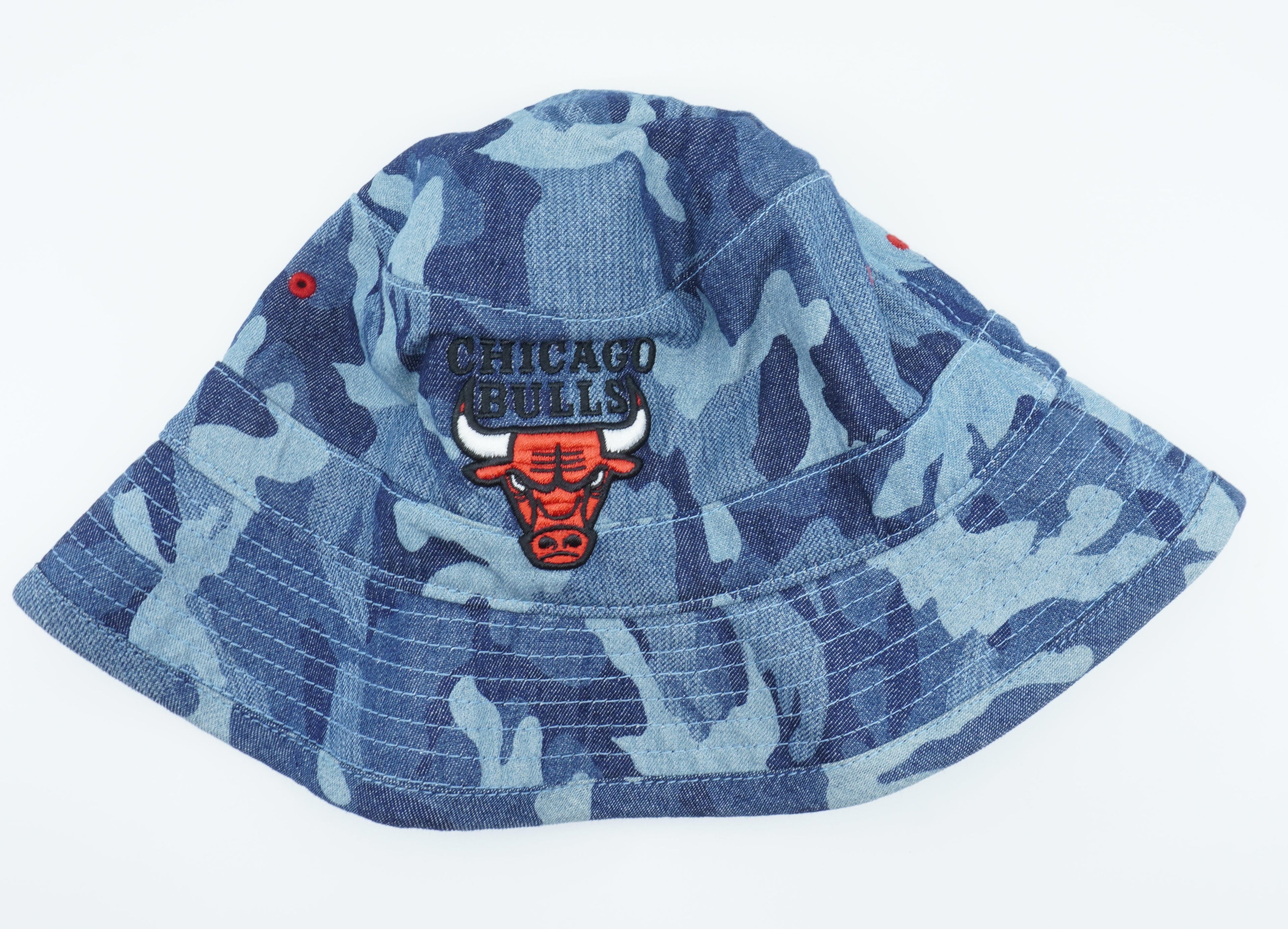 [U199Z-FAS-5BULLS] MENS NBA CHICAGO BULLS CAMOUFLAGE DENIM BUCKET HAT