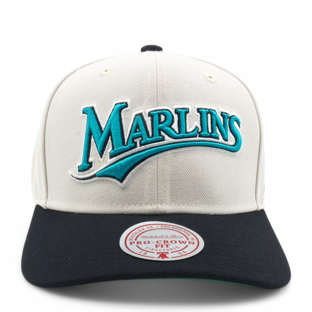 Mens Mitchell & Ness MLB OFF WORD PRO SNAPBACK COOP MARLINS