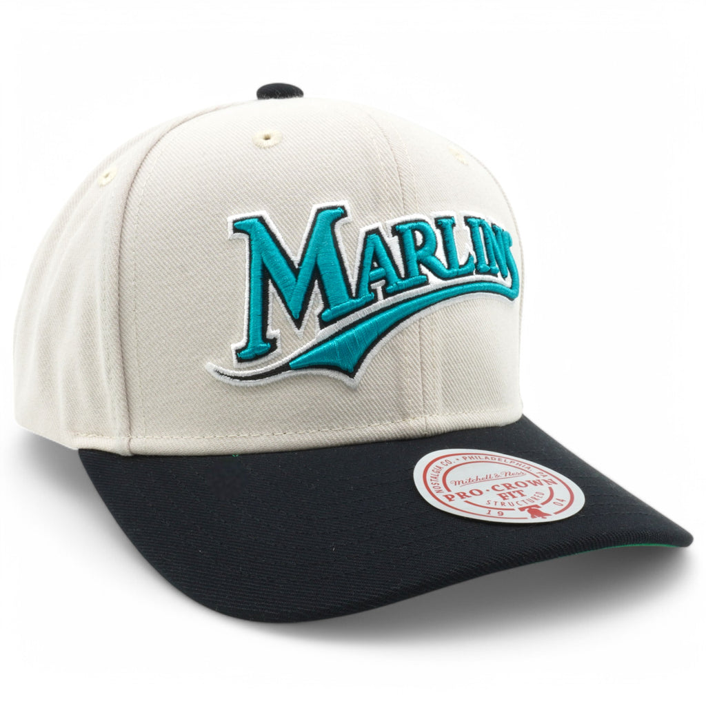 Mens Mitchell & Ness MLB OFF WORD PRO SNAPBACK COOP MARLINS