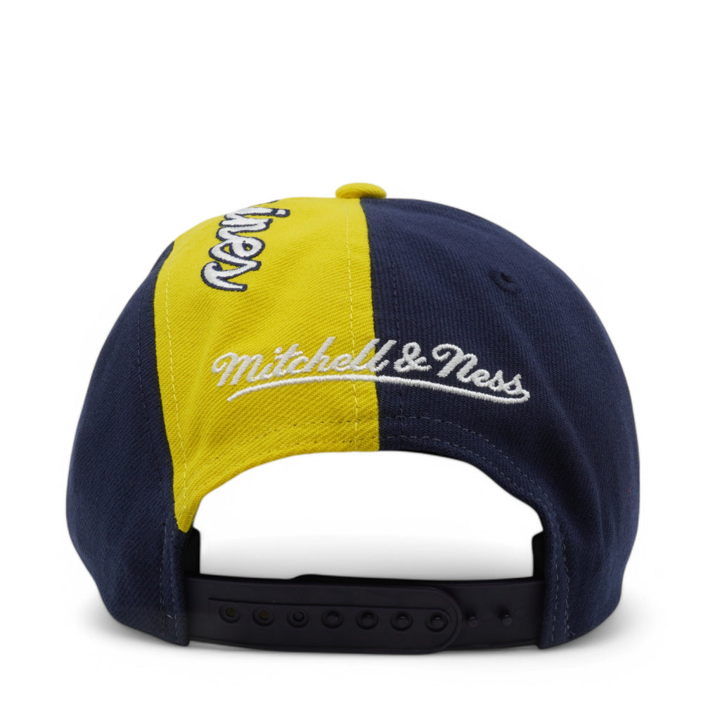 Mens Mitchell & Ness NCAA OVER THE TOP SNAPBACK MICHIGAN