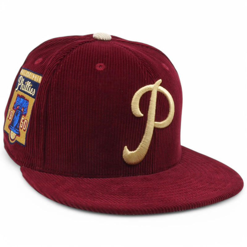 Mens Mitchell & Ness MLB TEAM CORD FITTED PHILLIES 1950