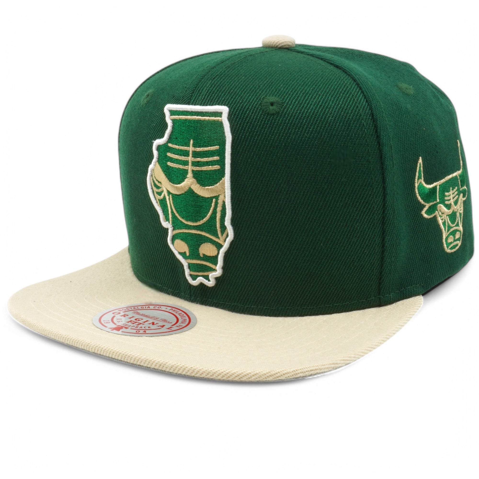 Mens Mitchell & Ness NBA STATE OUTLINE SNAPBACK BULLS