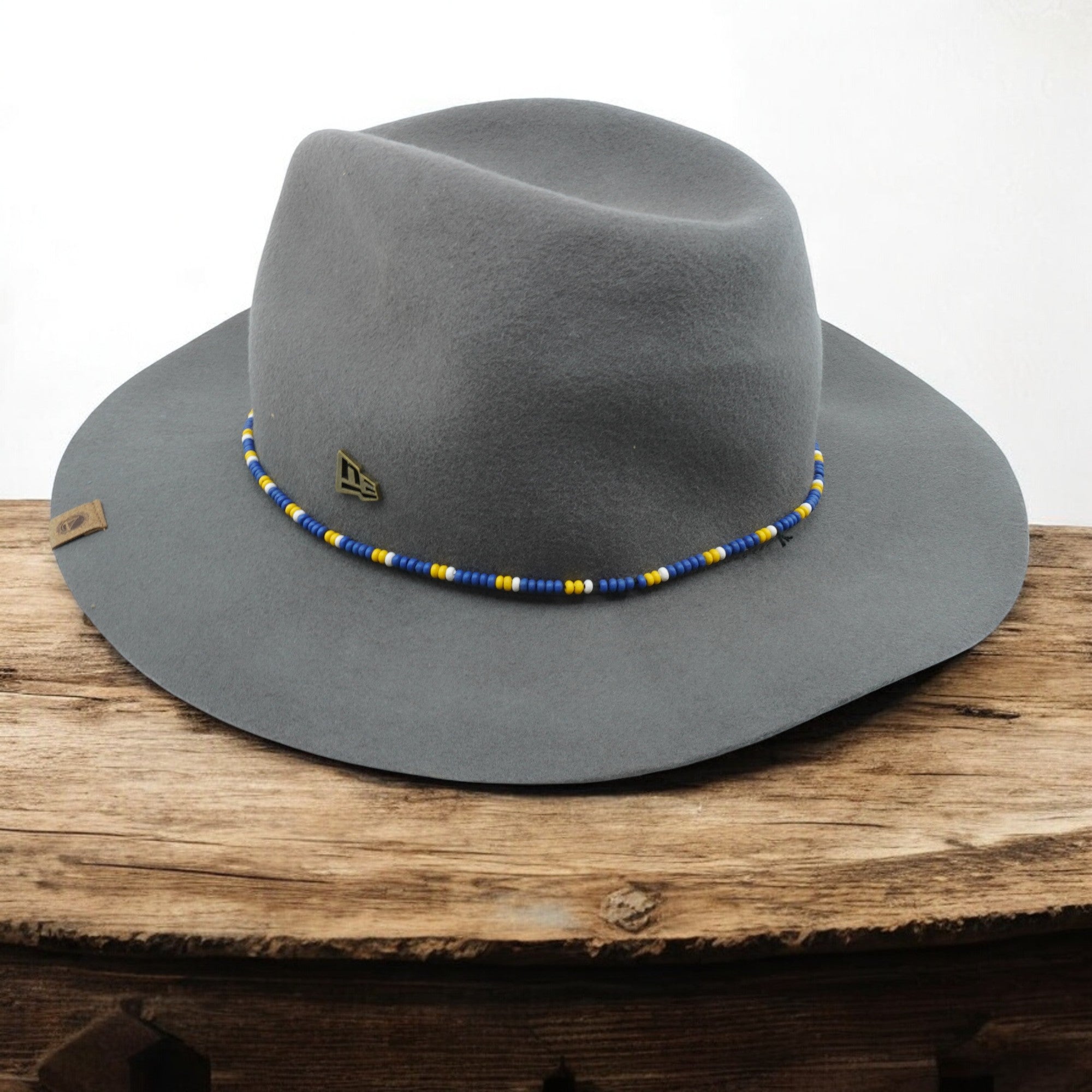 [11528798] Mens New Era NBA Golden State Warriors Beaded Brim Fedora
