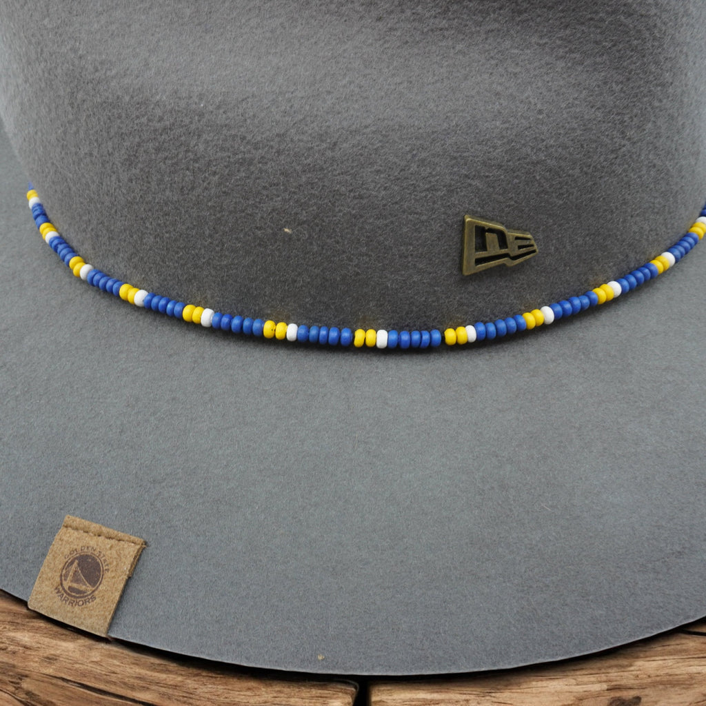 [11528798] Mens New Era NBA Golden State Warriors Beaded Brim Fedora
