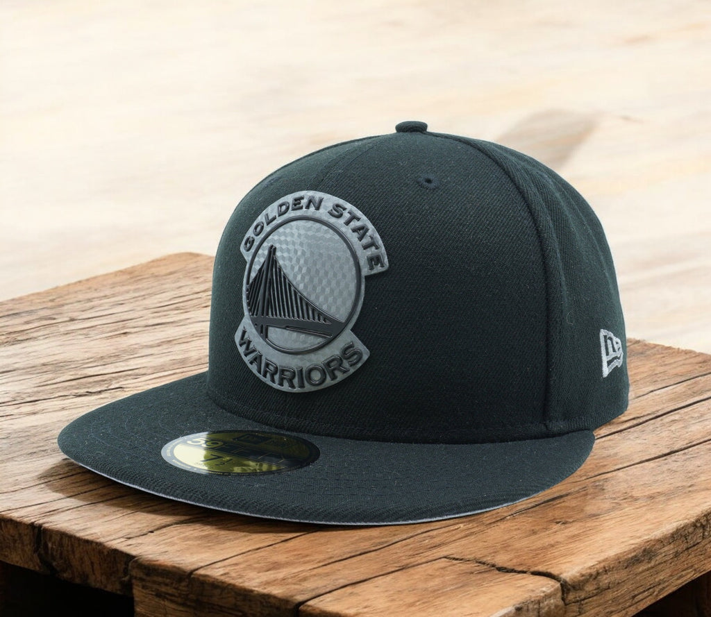 [80481728] Mens New Era NBA Golden State Warriors Hexshine Logo 59Fifty Fitted