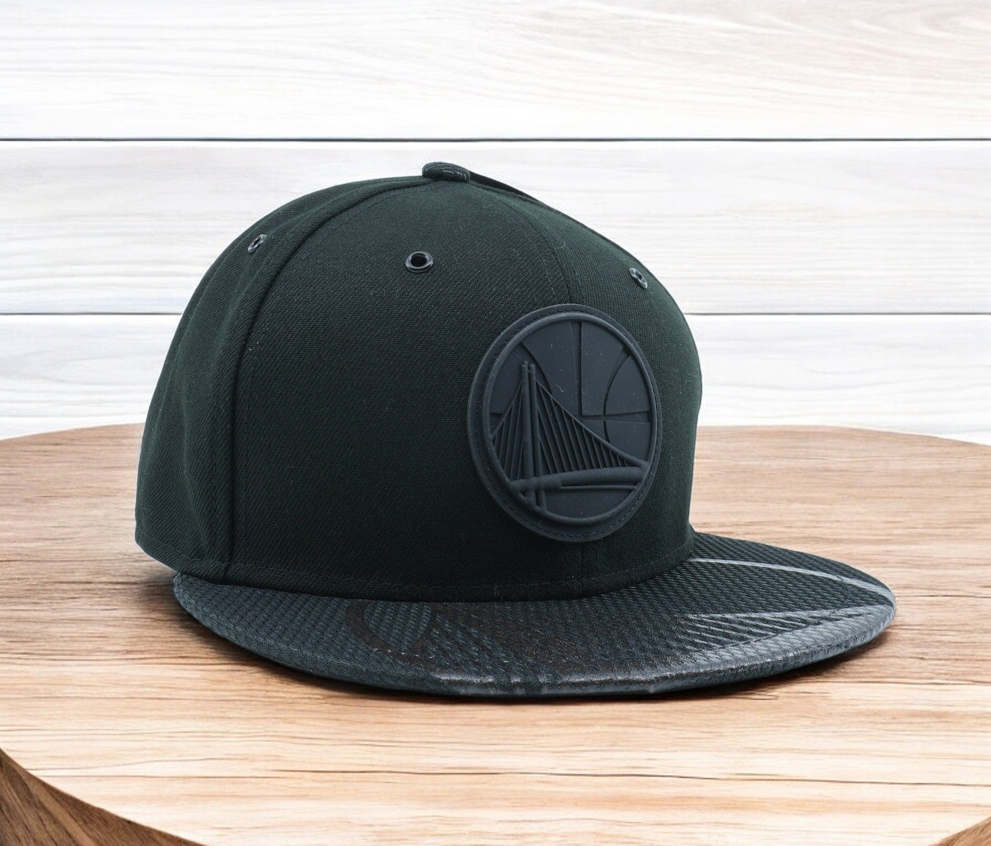[11527040] Mens New Era NBA Golden State Warriors Textured Visor 59Fifty Fitted