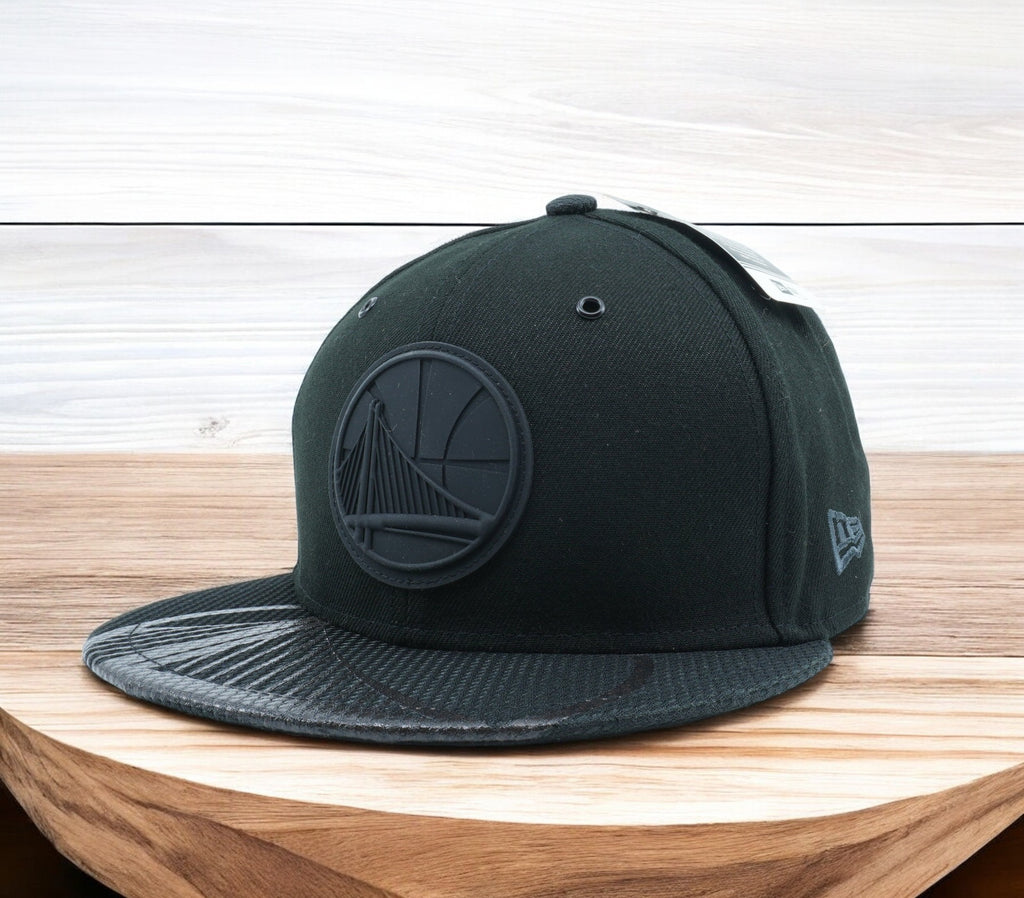 [11527040] Mens New Era NBA Golden State Warriors Textured Visor 59Fifty Fitted