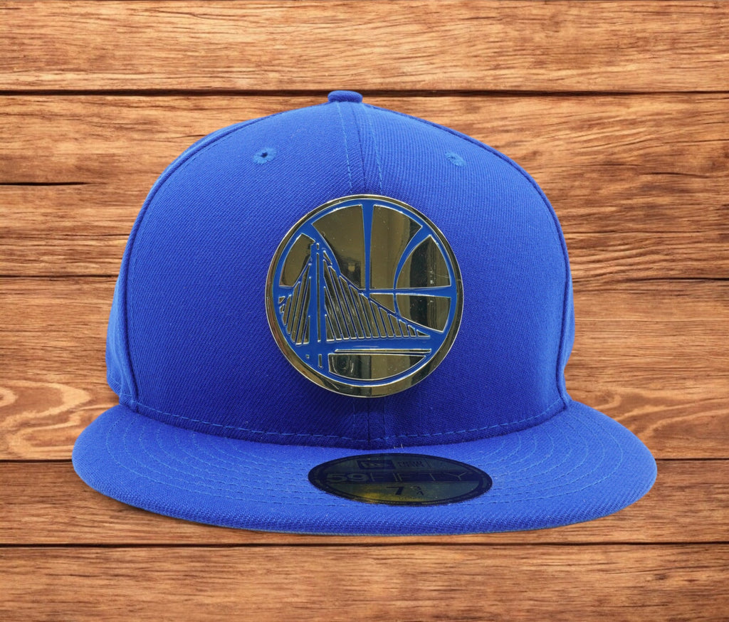 [11822350] Mens New Era NBA Golden State Warriors Metal Logo 59Fifty Fitted
