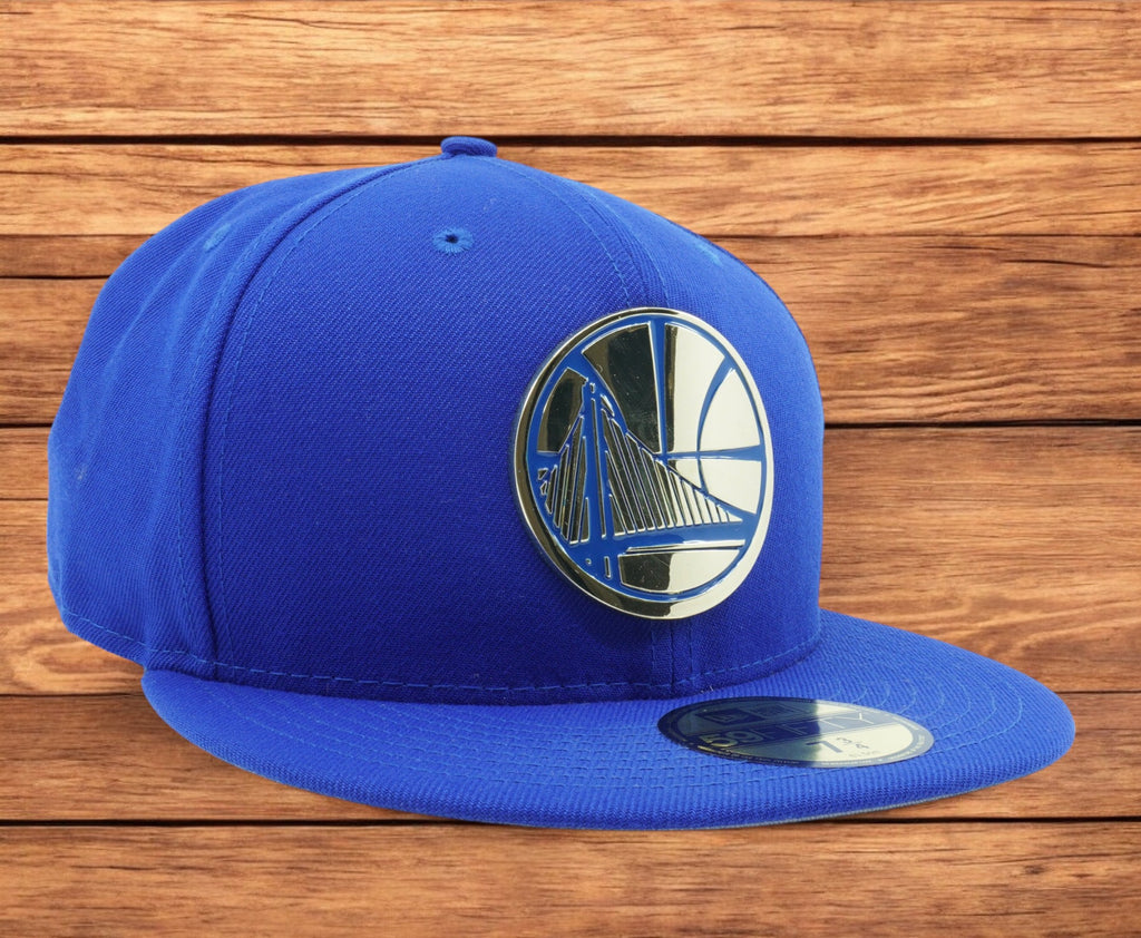 [11822350] Mens New Era NBA Golden State Warriors Metal Logo 59Fifty Fitted