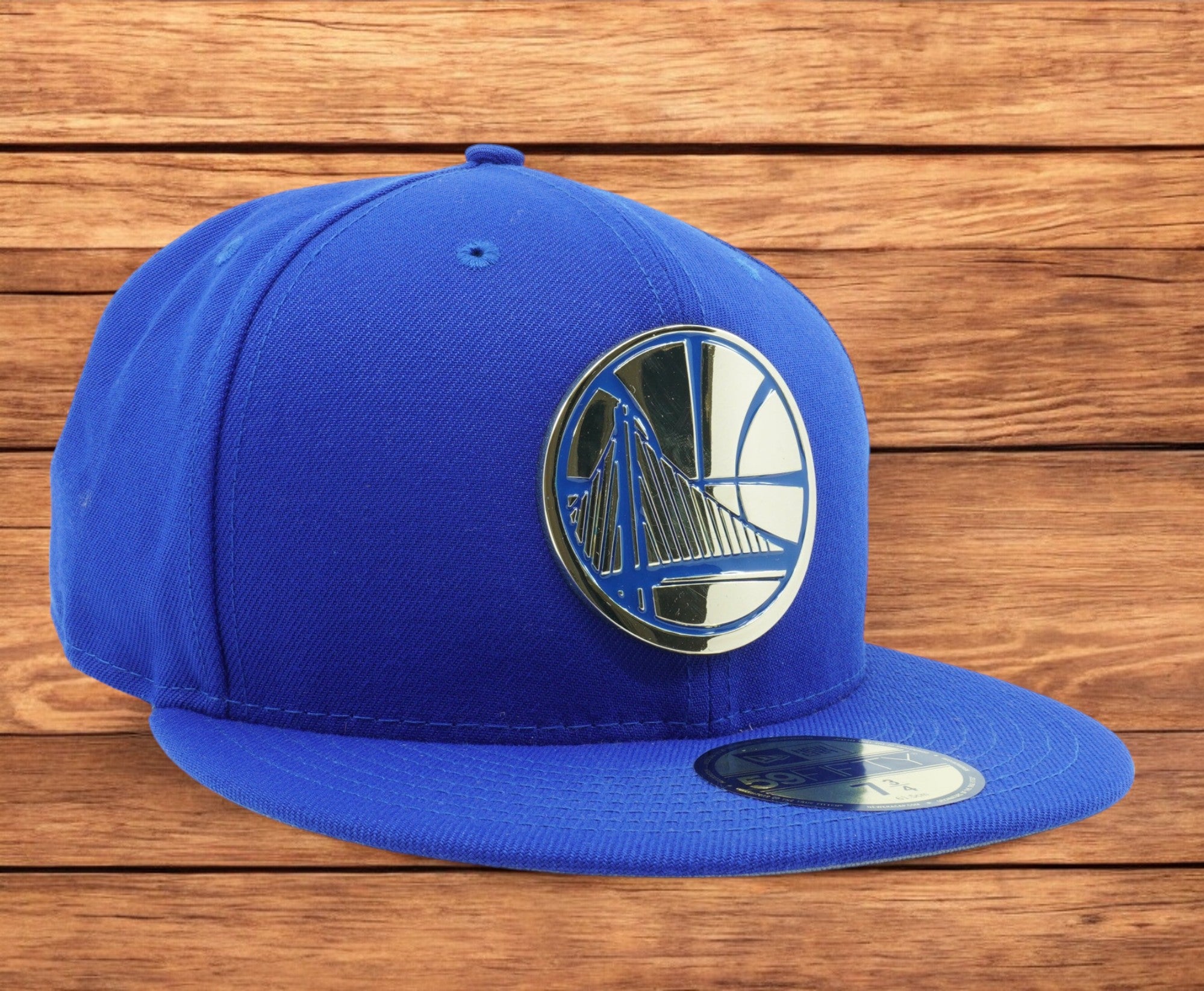 [11822350] Mens New Era NBA Golden State Warriors Metal Logo 59Fifty Fitted