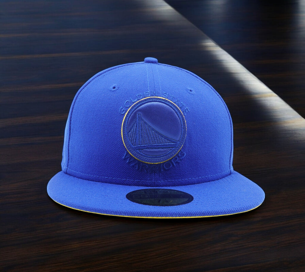 [80508762] Mens New Era NBA Golden State Warriors Leather POP 59Fifty Fitted