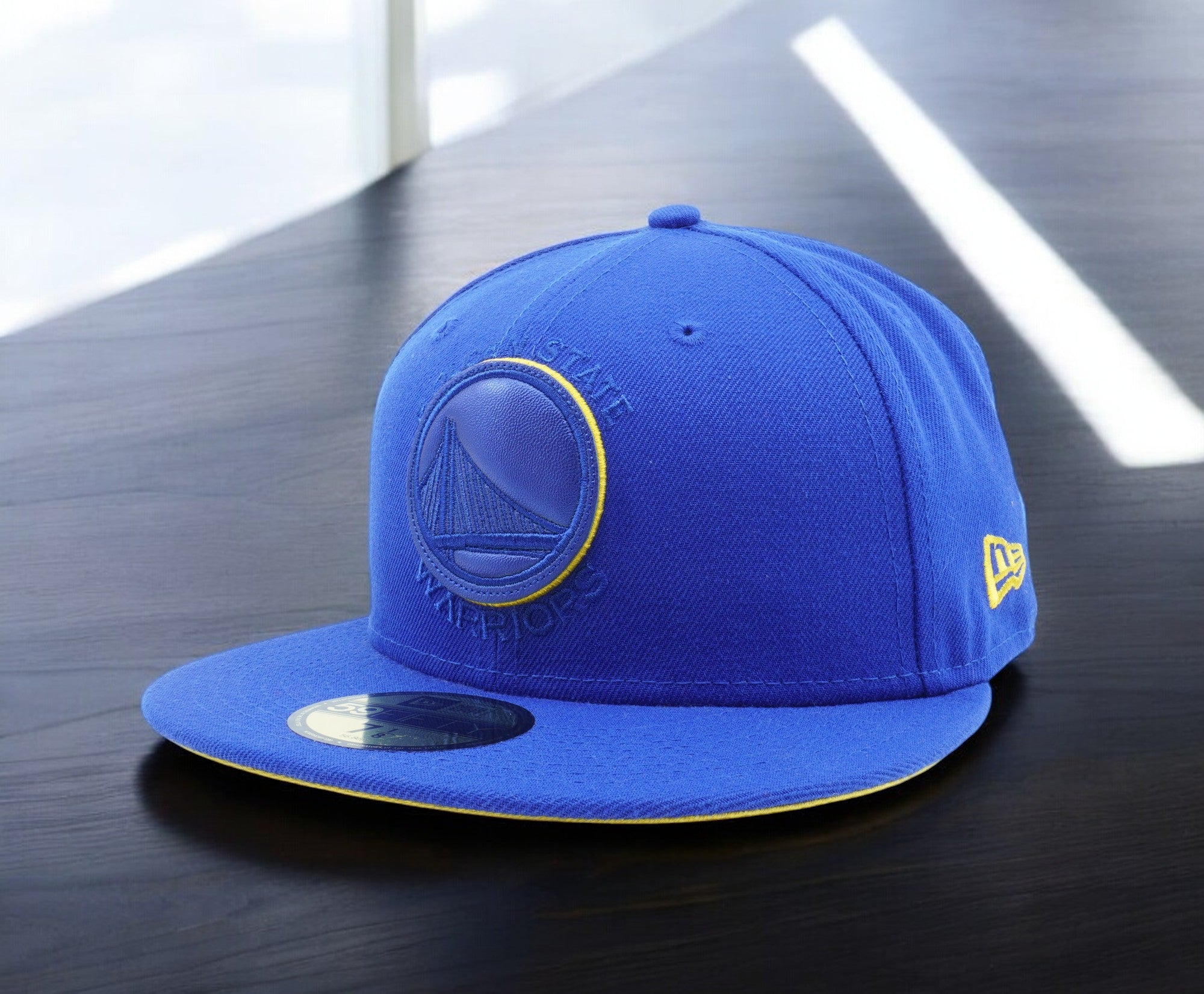 [80508762] Mens New Era NBA Golden State Warriors Leather POP 59Fifty Fitted