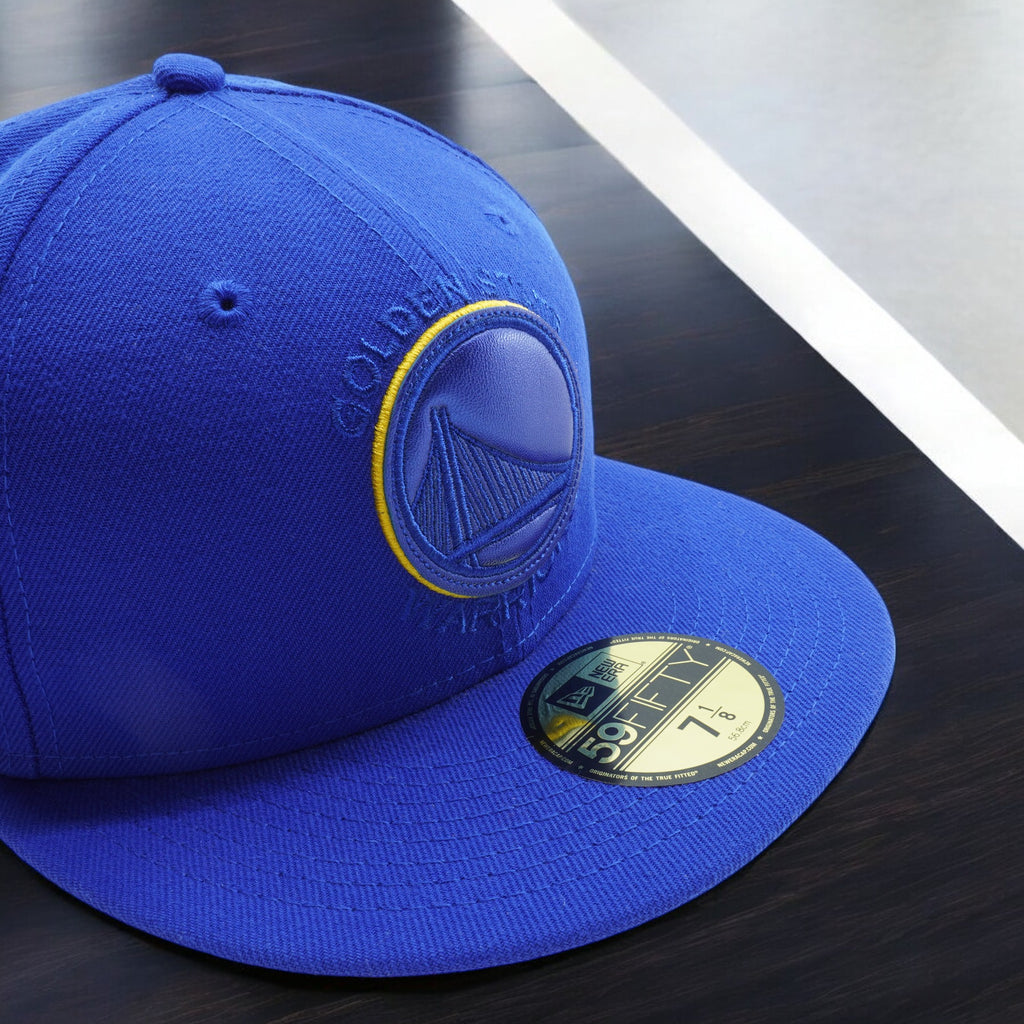[80508762] Mens New Era NBA Golden State Warriors Leather POP 59Fifty Fitted