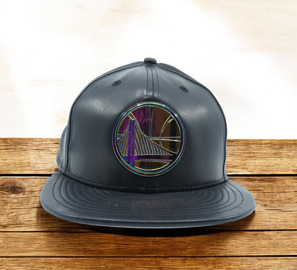[11380631] Mens New Era NBA Golden State Warriors Deluxe Leather 59Fifty Fitted