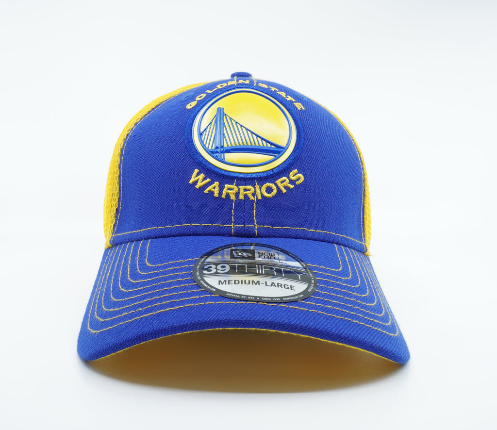[11820248] Mens New Era NBA Golden State Warriors Fan Mesh 39Thirty Fitted