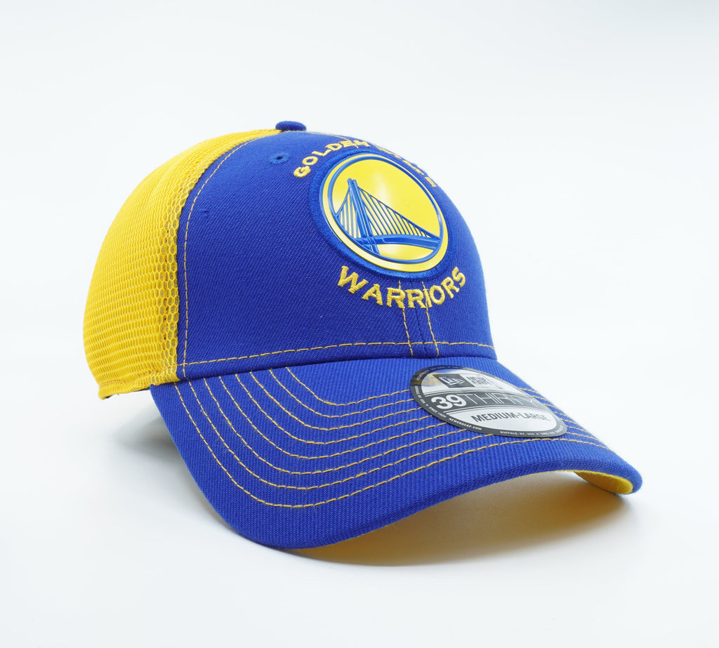 [11820248] Mens New Era NBA Golden State Warriors Fan Mesh 39Thirty Fitted