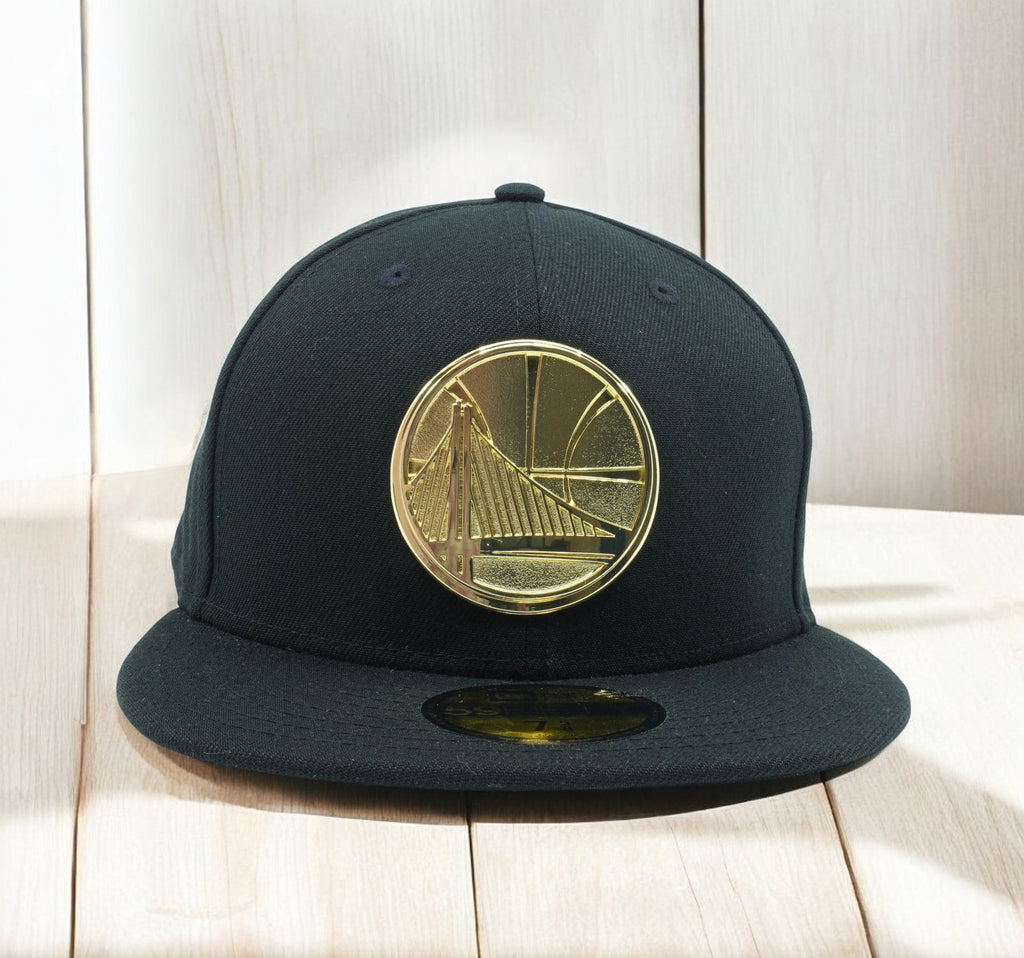 [80569916] Mens New Era NBA Golden State Warriors Golden Finish Logo 59Fifty