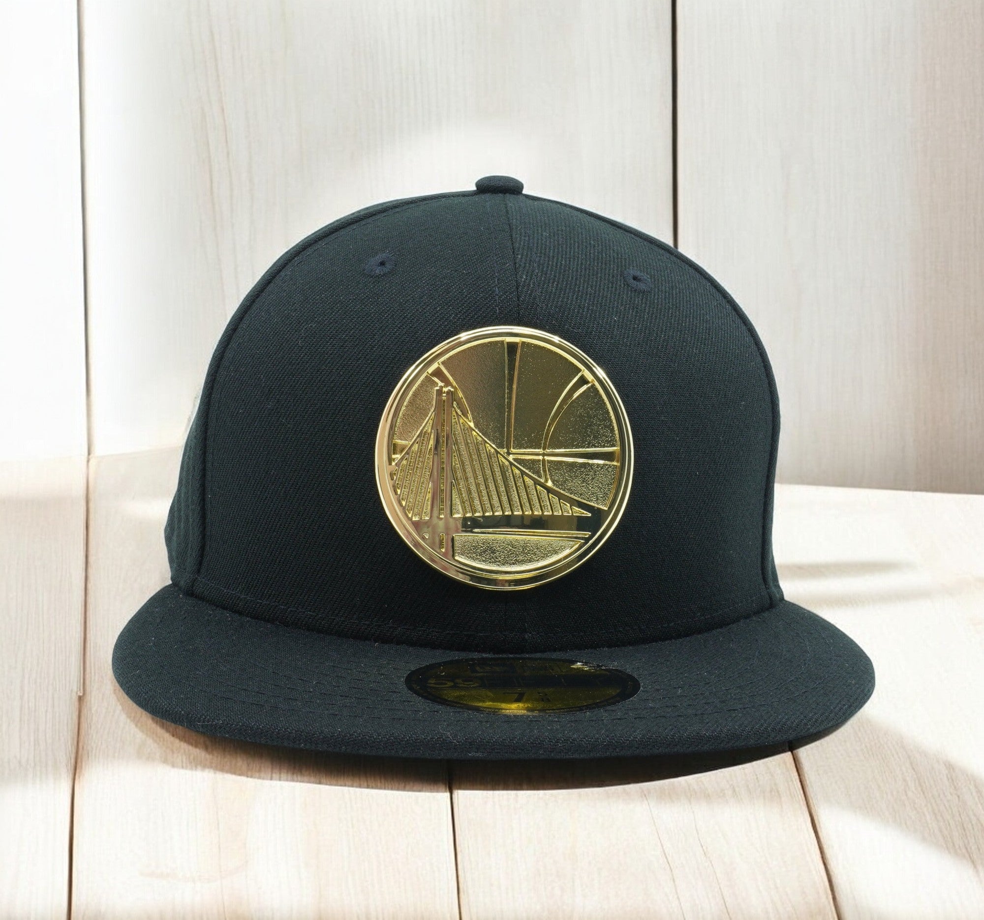 [80569916] Mens New Era NBA Golden State Warriors Golden Finish Logo 59Fifty