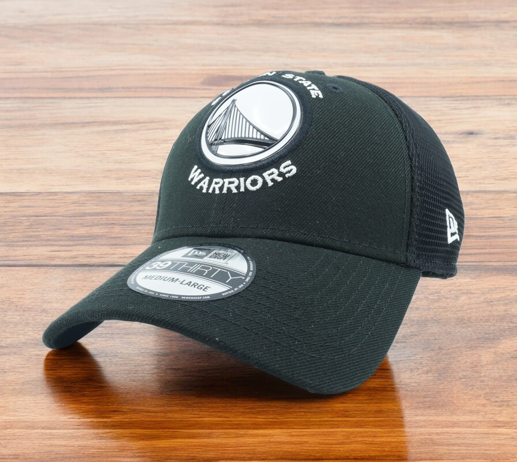 [11820247] Mens New Era NBA Golden State Warriors Fan Mesh 39Thirty Fitted