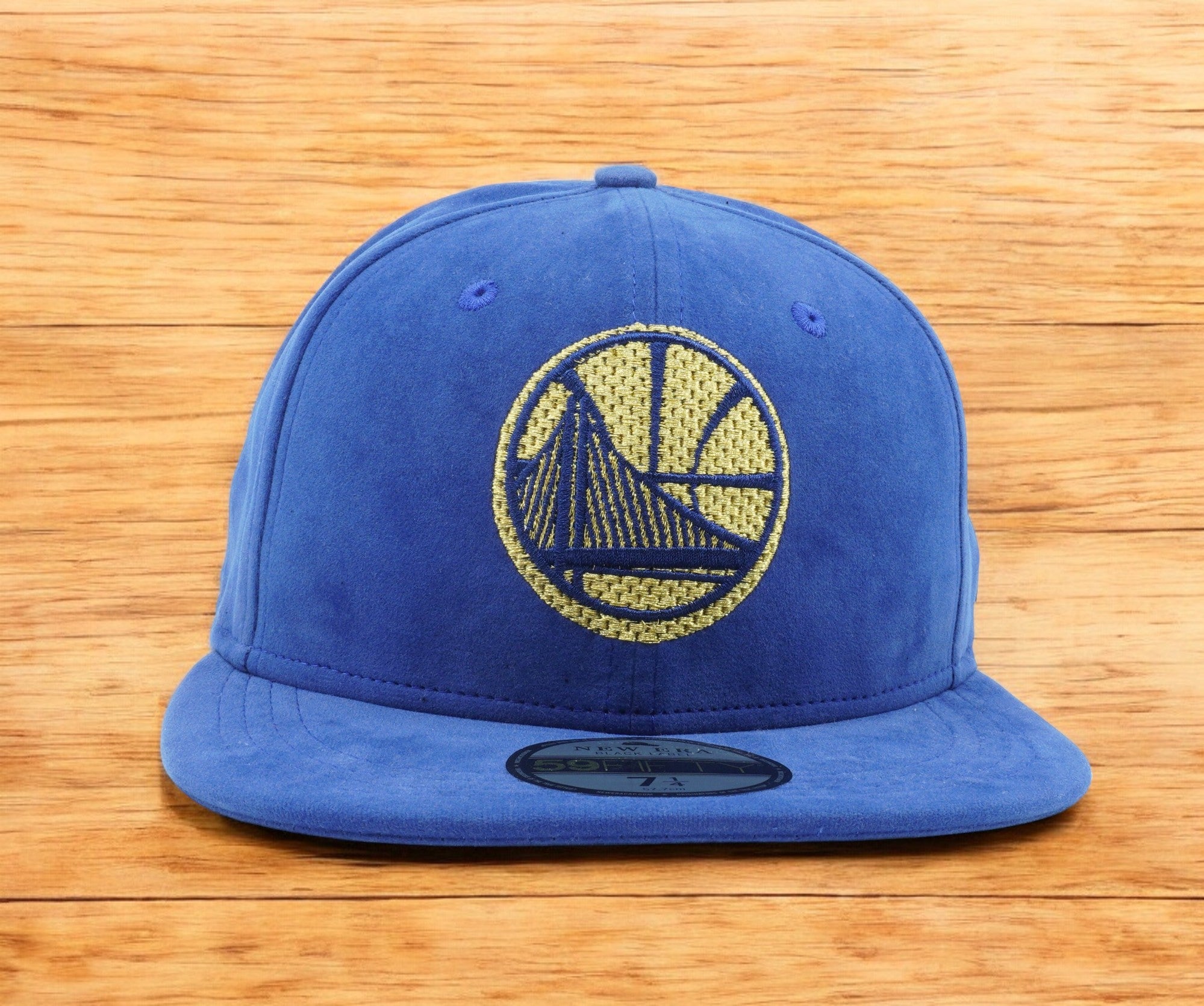 [11798112] Mens New Era NBA Golden State Warriors Vivid Velvet Suede 59Fifty