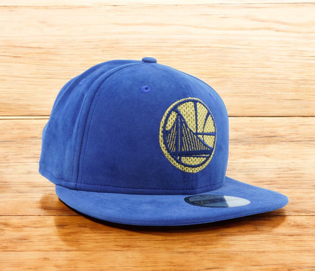 [11798112] Mens New Era NBA Golden State Warriors Vivid Velvet Suede 59Fifty