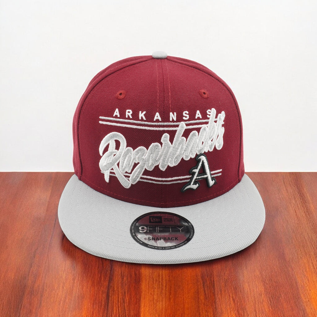 [60270383] Mens New Era NCAA 950 TEAM SCRIPT SNAPBACK - ARKANSAS RAZORBACKS