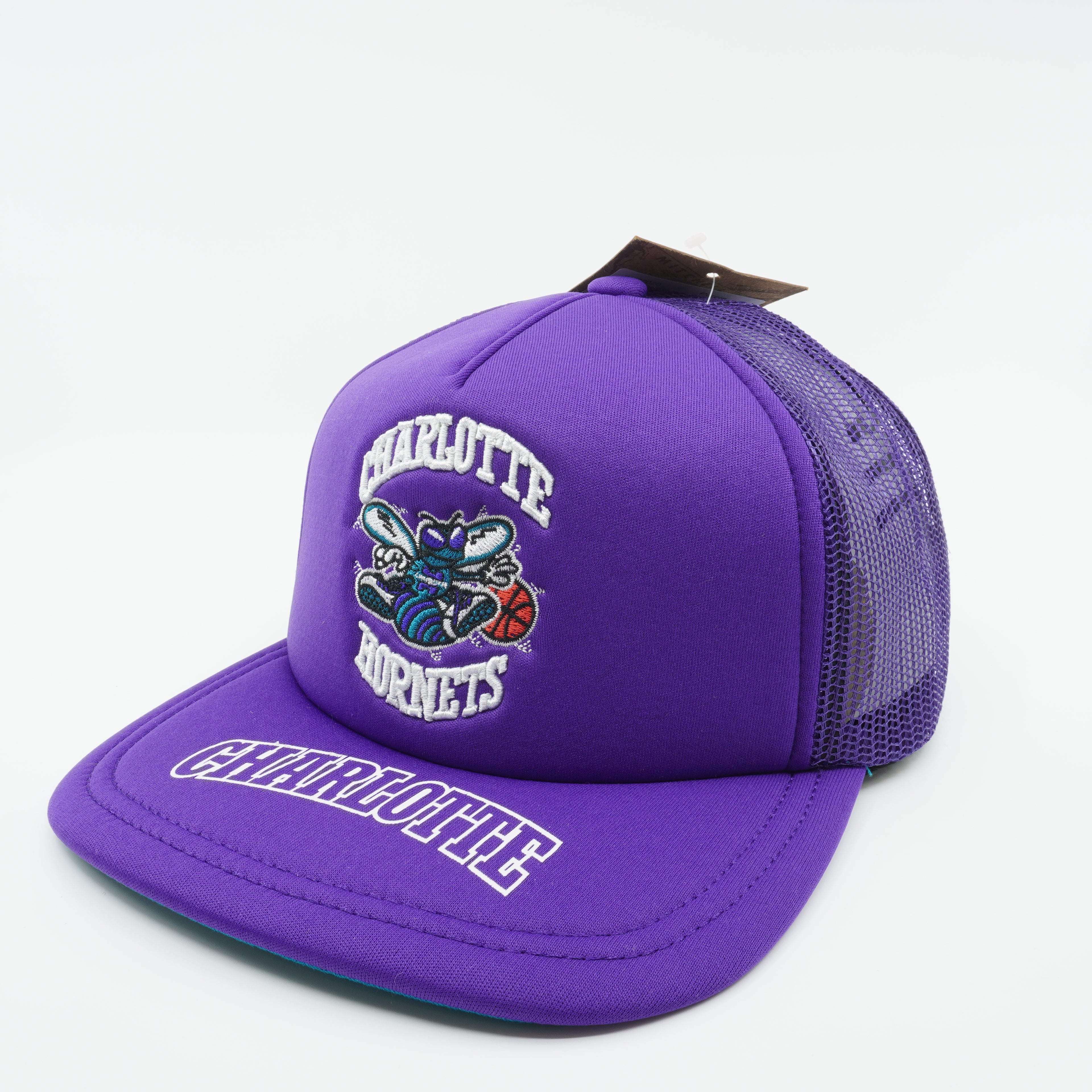 Mens Mitchell & Ness NBA Charlotte Hornets TEAM ORIGINS TRUCKER HWC HORNETS