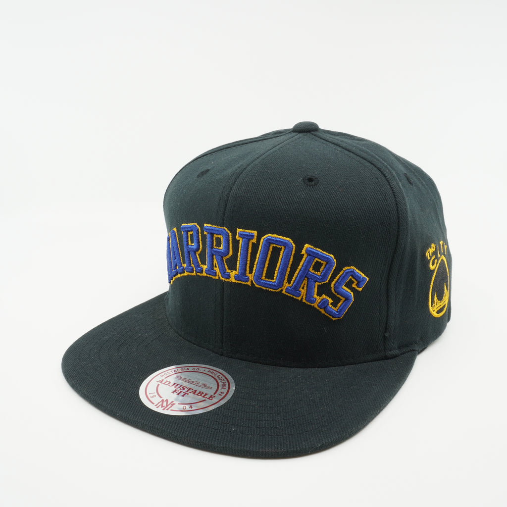 Mens Mitchell & Ness NBA Golden State Warriors Multi Team Wordmark Snapback