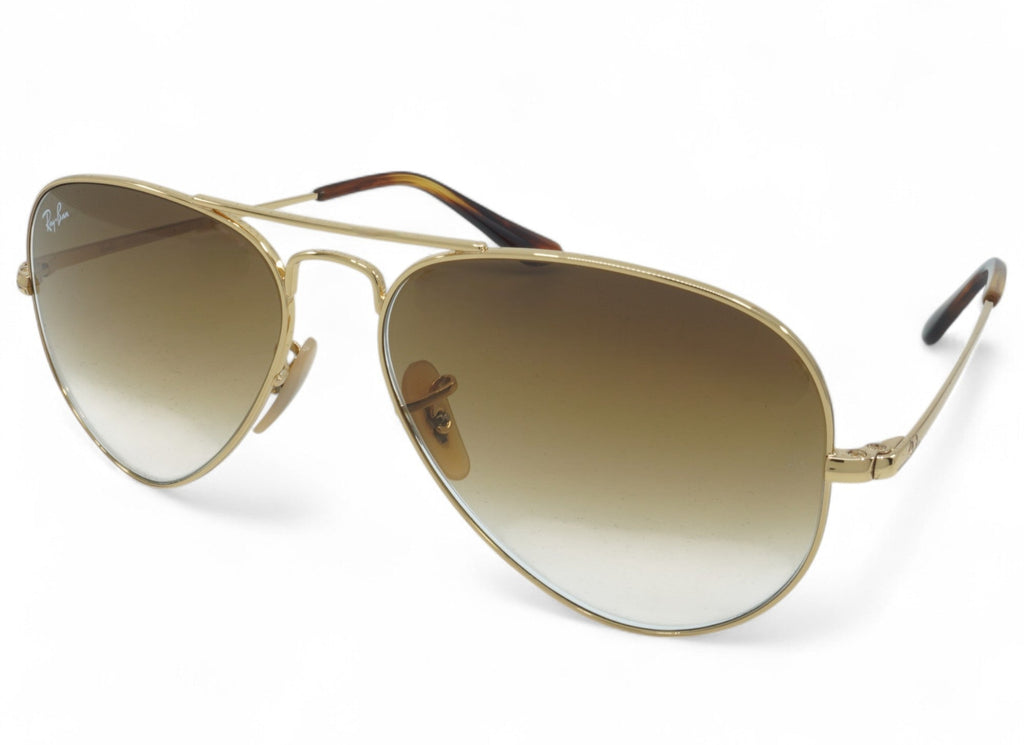 [RB3689-914751_55] Unisex Ray Ban Aviator Metal II Sunglasses