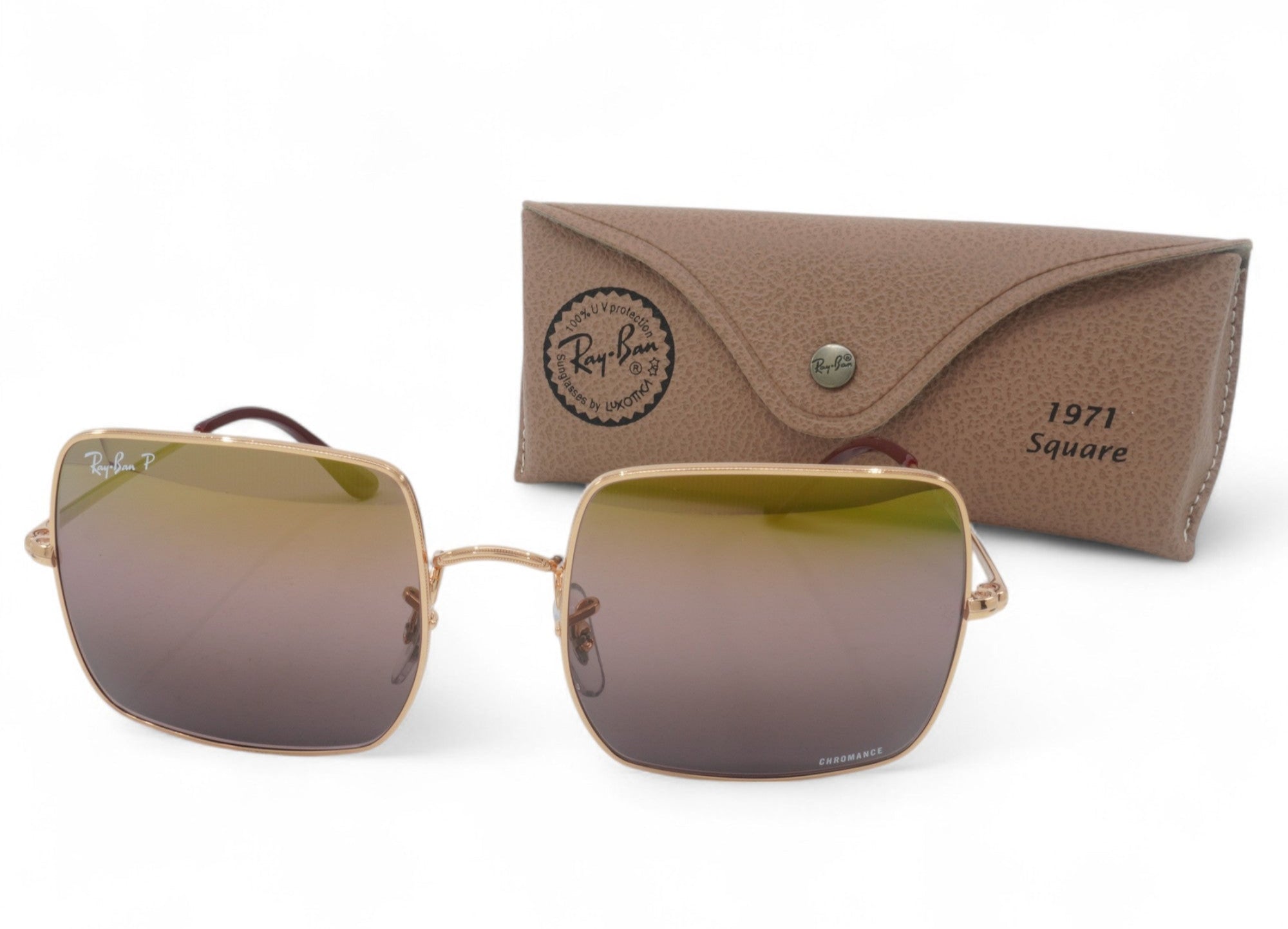 [RB1971-9202G9_54] Unisex Ray Ban Square Polarized Sunglasses