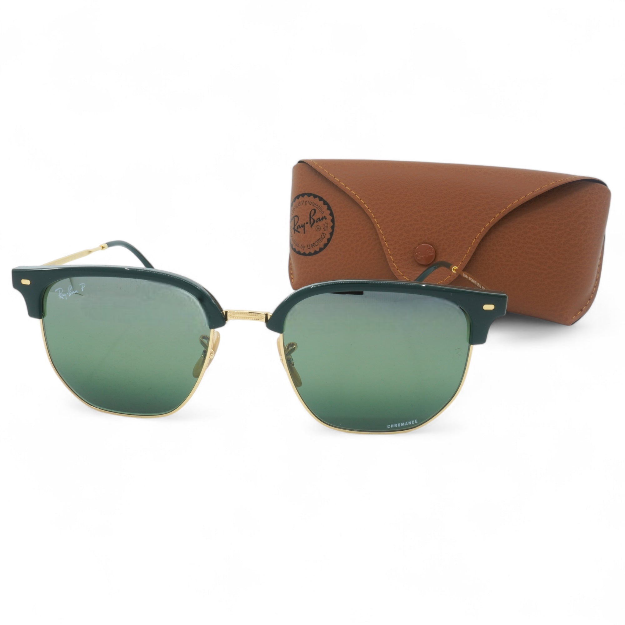 [RB4416F-6655G4_55] Unisex Ray Ban New Clubmaster Polarized Sunglasses