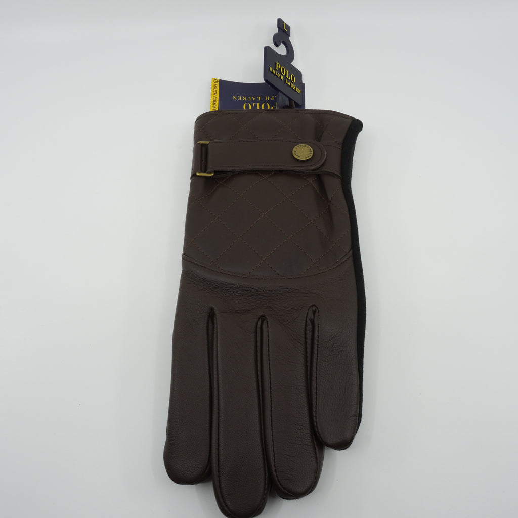 [PG0046-209] Mens Polo Ralph Lauren DIAMOND QUILTED RACING GLOVES