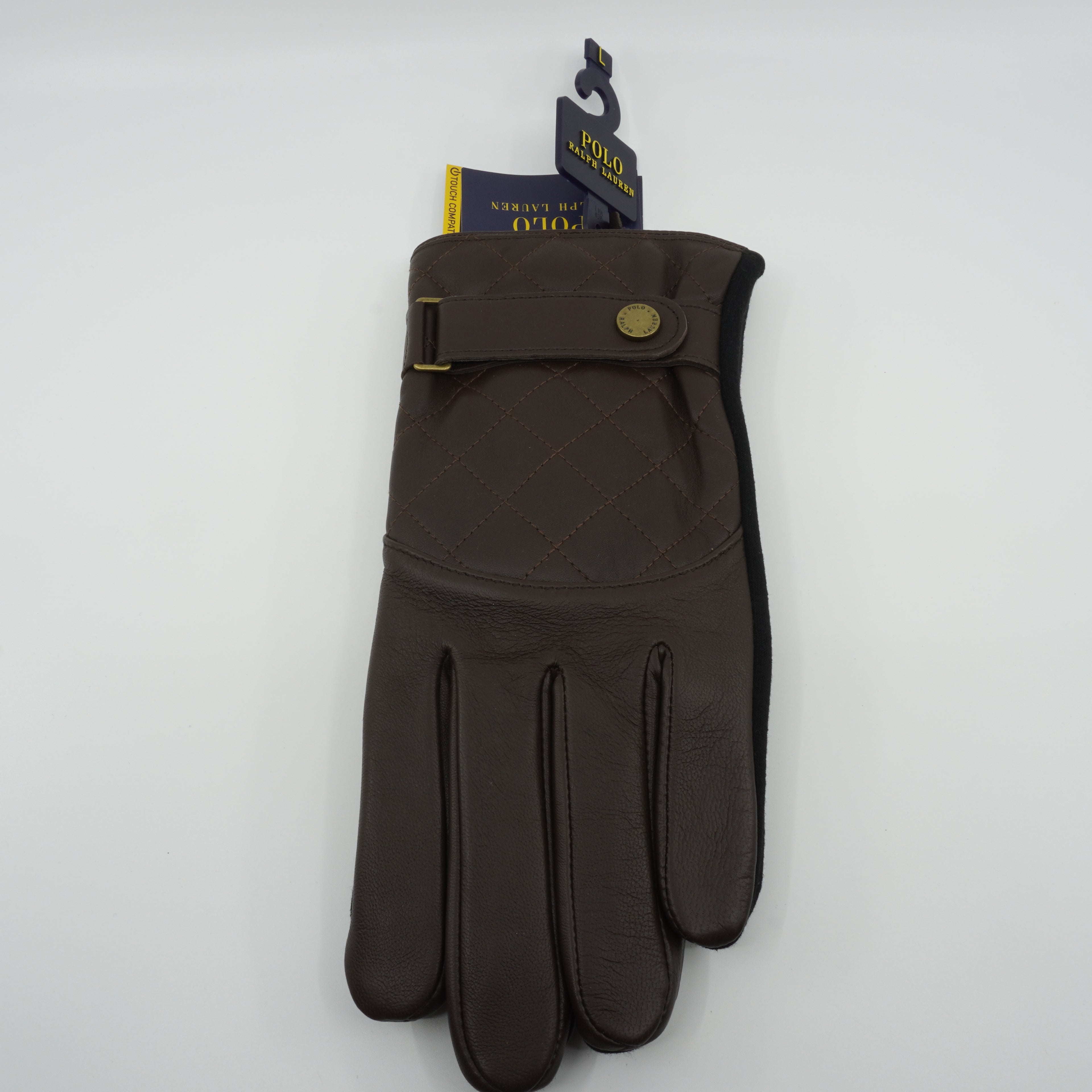 [PG0046-209] Mens Polo Ralph Lauren DIAMOND QUILTED RACING GLOVES
