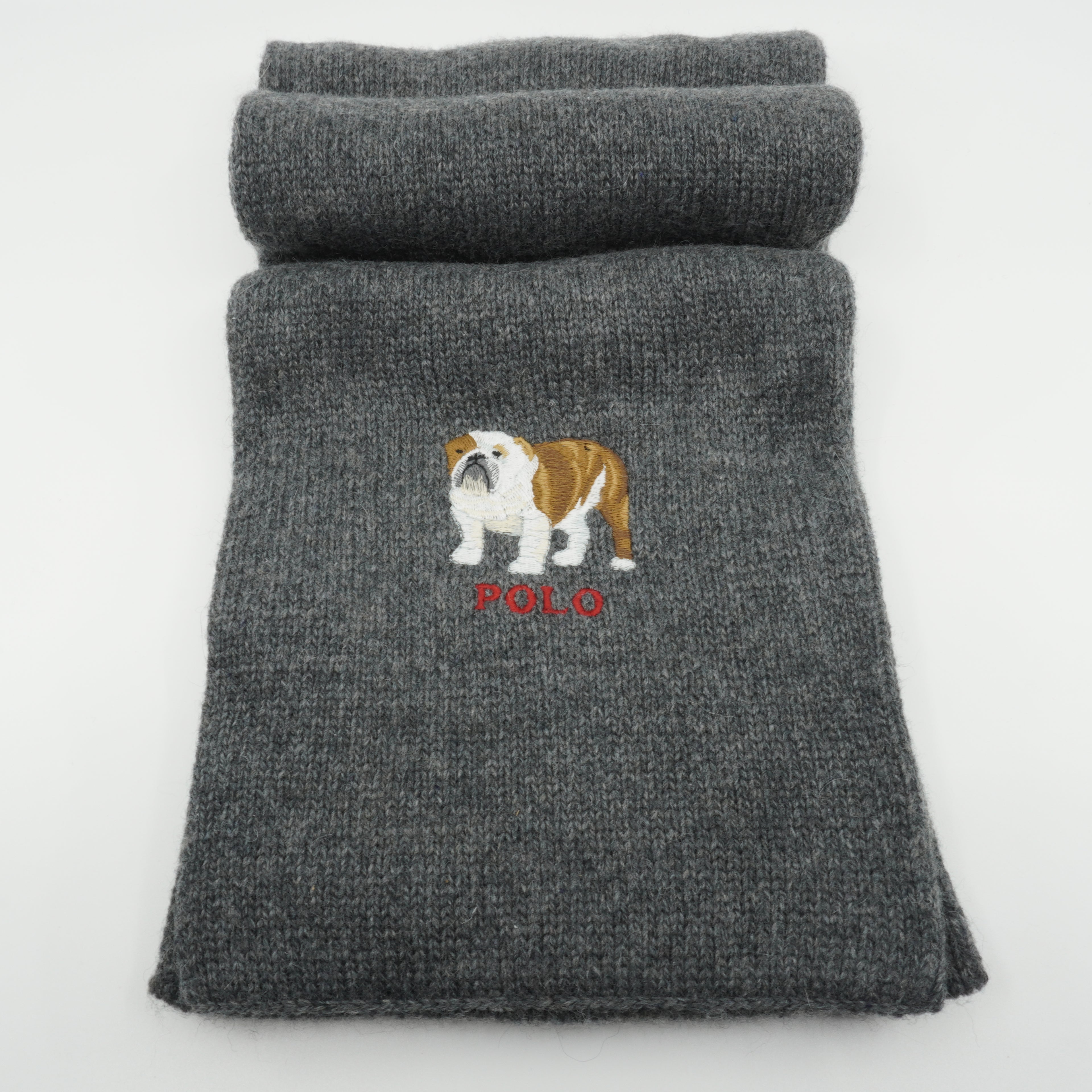 [PC0387-012] Mens Polo Ralph Lauren Bulldog Scarf