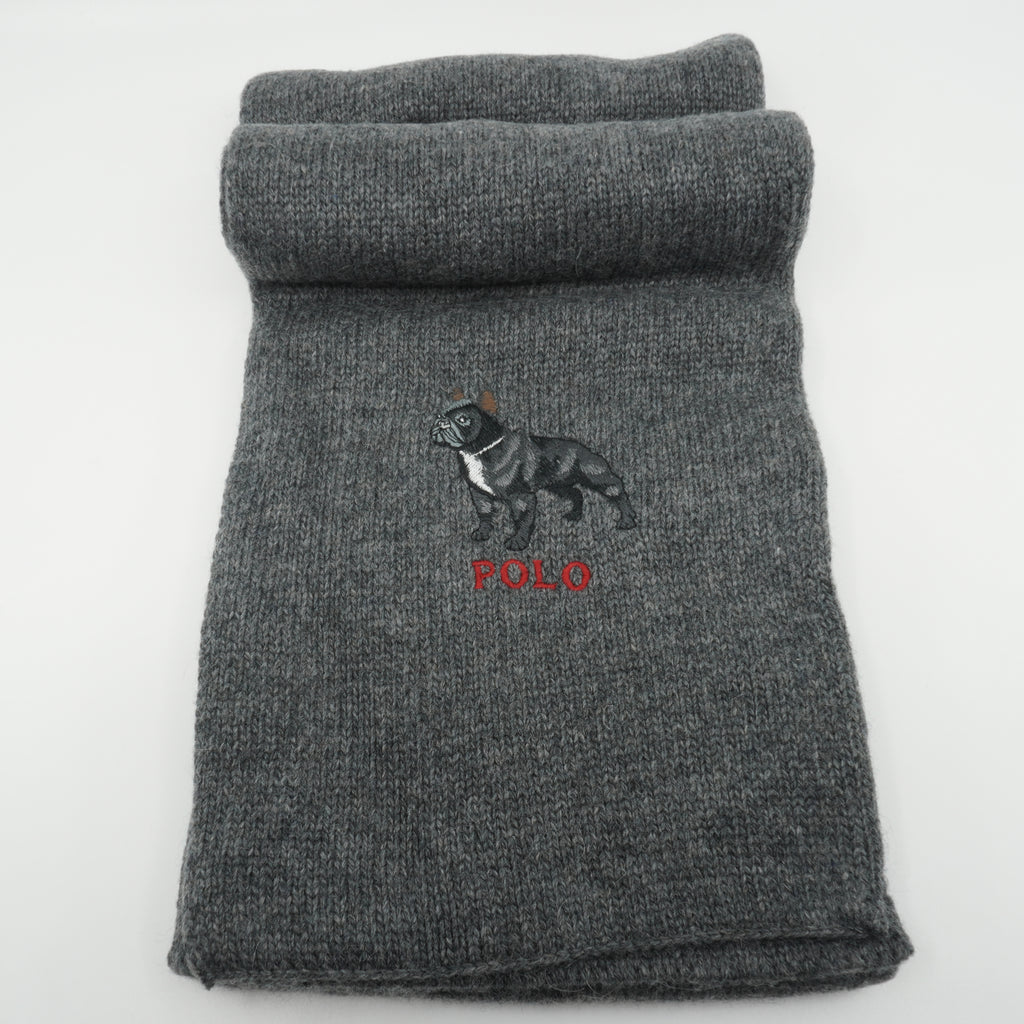 [PC0386-012] Mens Polo Ralph Lauren French Bulldog Scarf