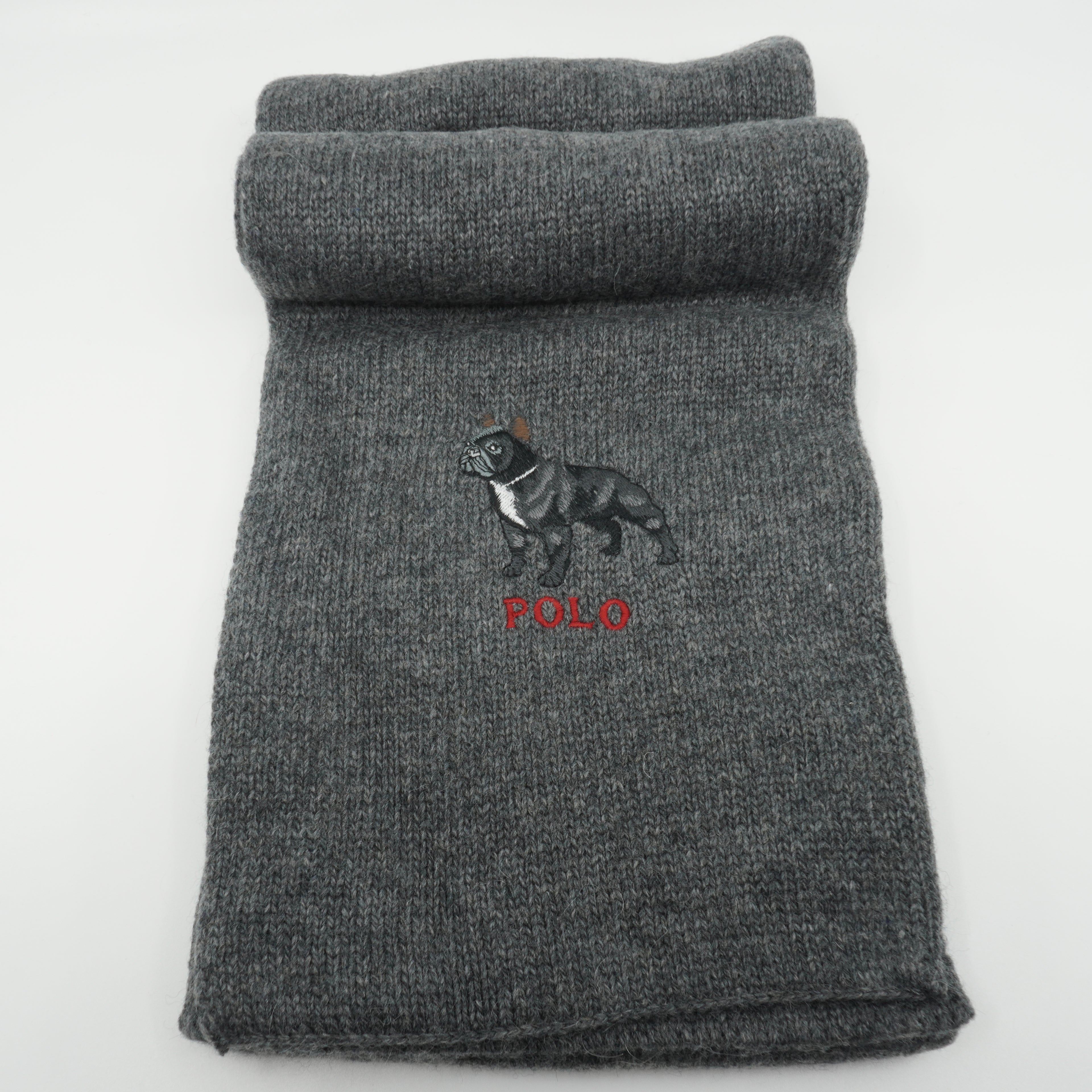 [PC0386-012] Mens Polo Ralph Lauren French Bulldog Scarf