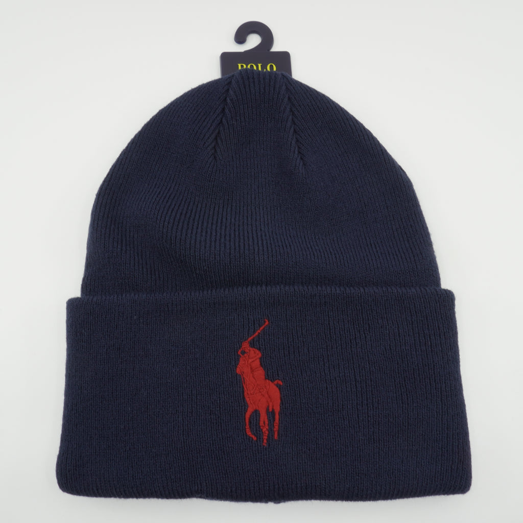 [PC0708-410] Mens Polo Ralph Lauren Big Pony Cuff Hat