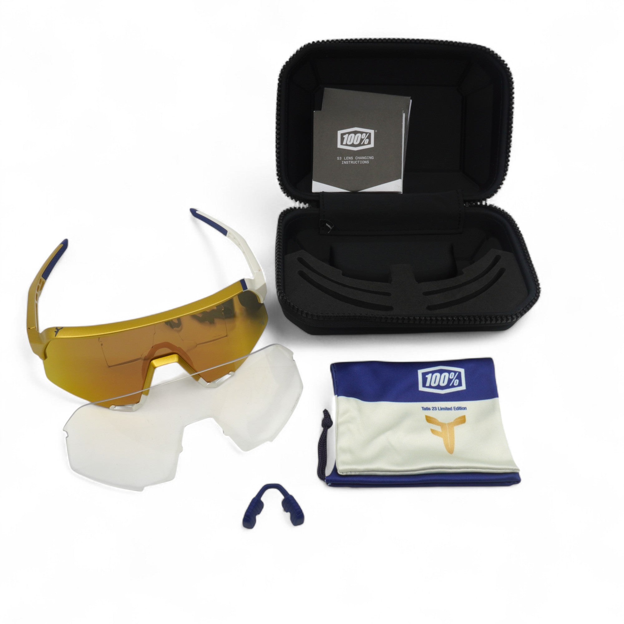 [61034-459-01] Unisex 100% S3 Fernando Tatis Jr. Limited Edition White Gold Sunglasses