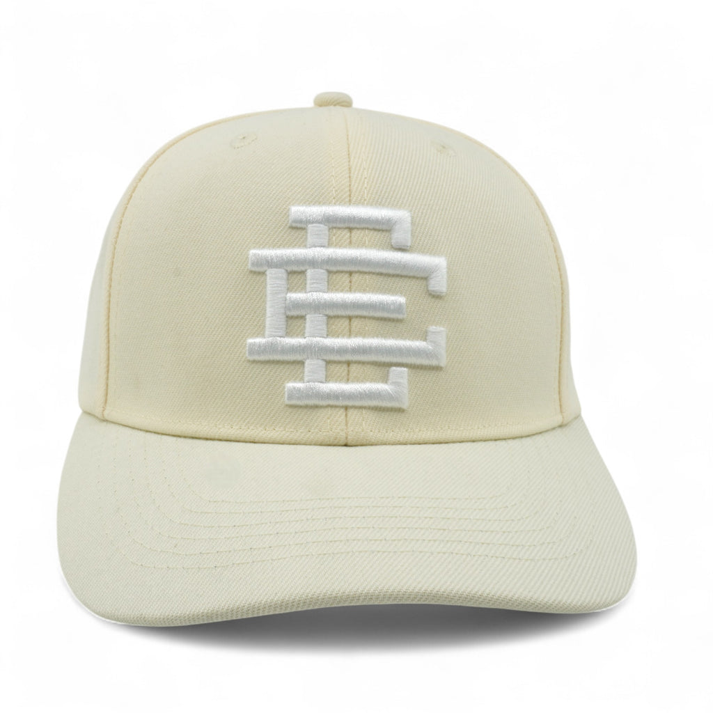 [CA912COT-CRMWHT-ADJ] MENS ERIC EMANUEL EE 6 PANEL STRUCTURED SNAPBACK