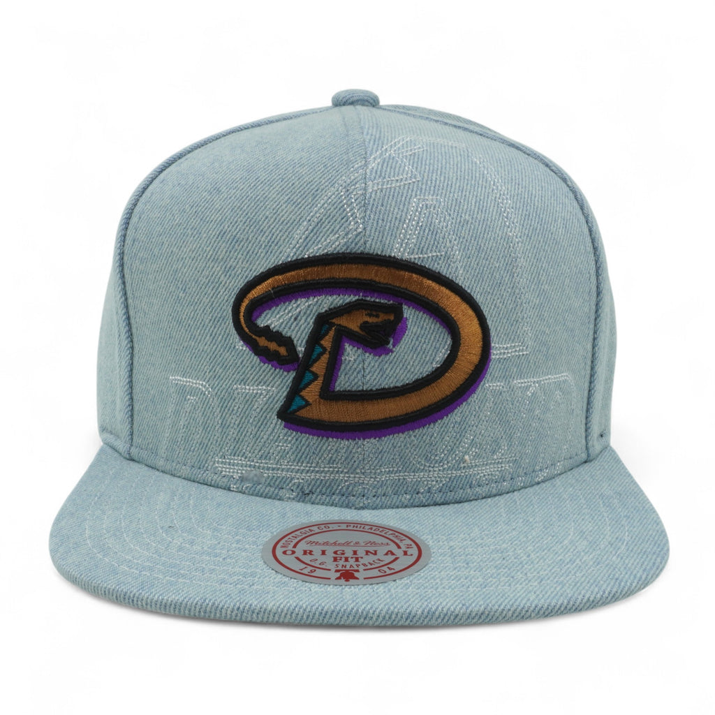 MENS MITCHELL & NESS MLB DENIM STITCHER SNAPBACK COOP DIAMONDBACKS