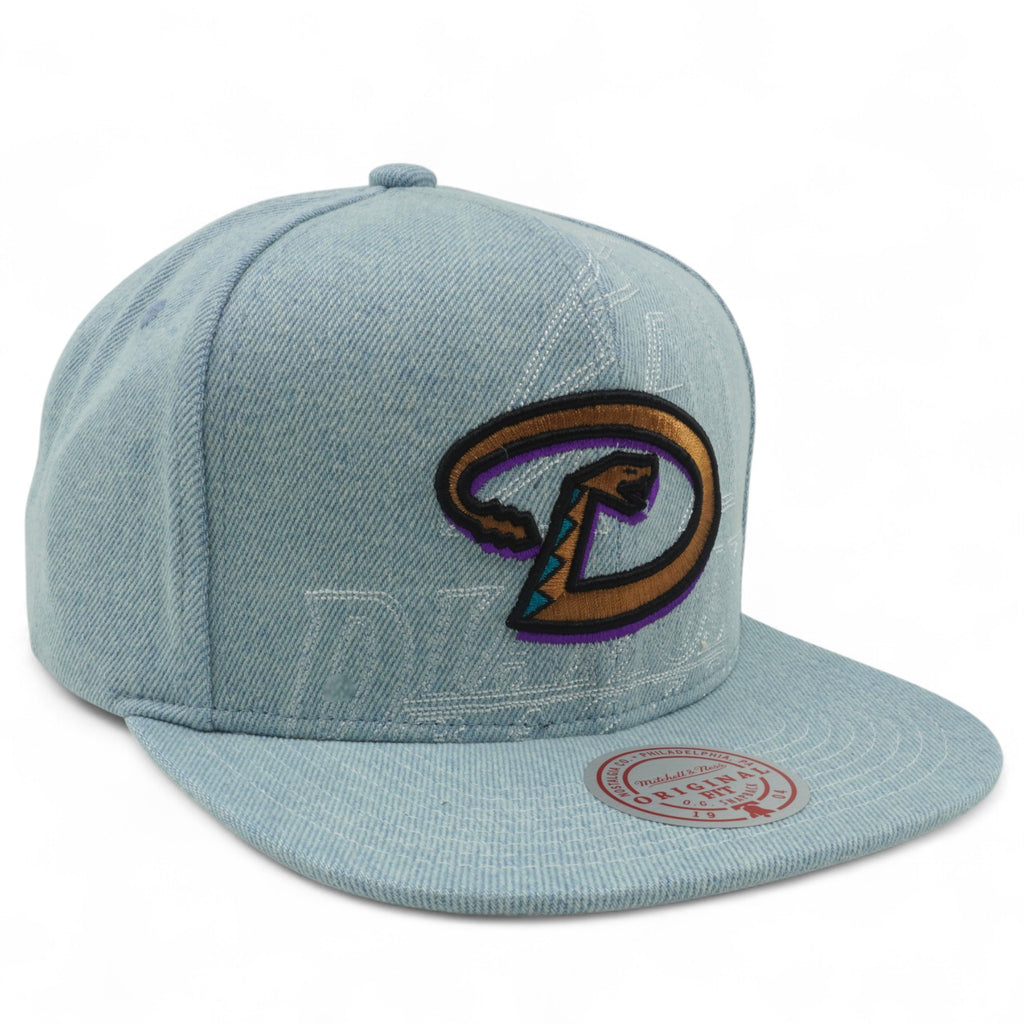 MENS MITCHELL & NESS MLB DENIM STITCHER SNAPBACK COOP DIAMONDBACKS