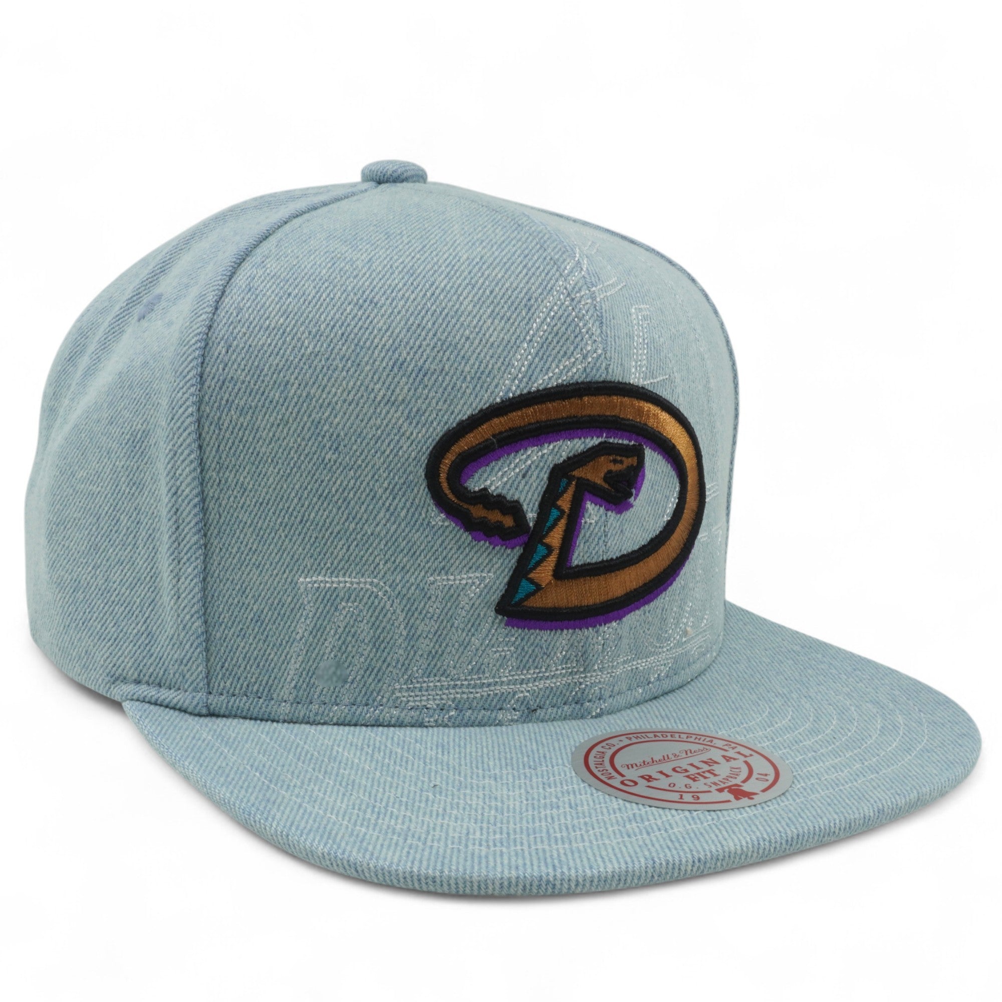 MENS MITCHELL & NESS MLB DENIM STITCHER SNAPBACK COOP DIAMONDBACKS