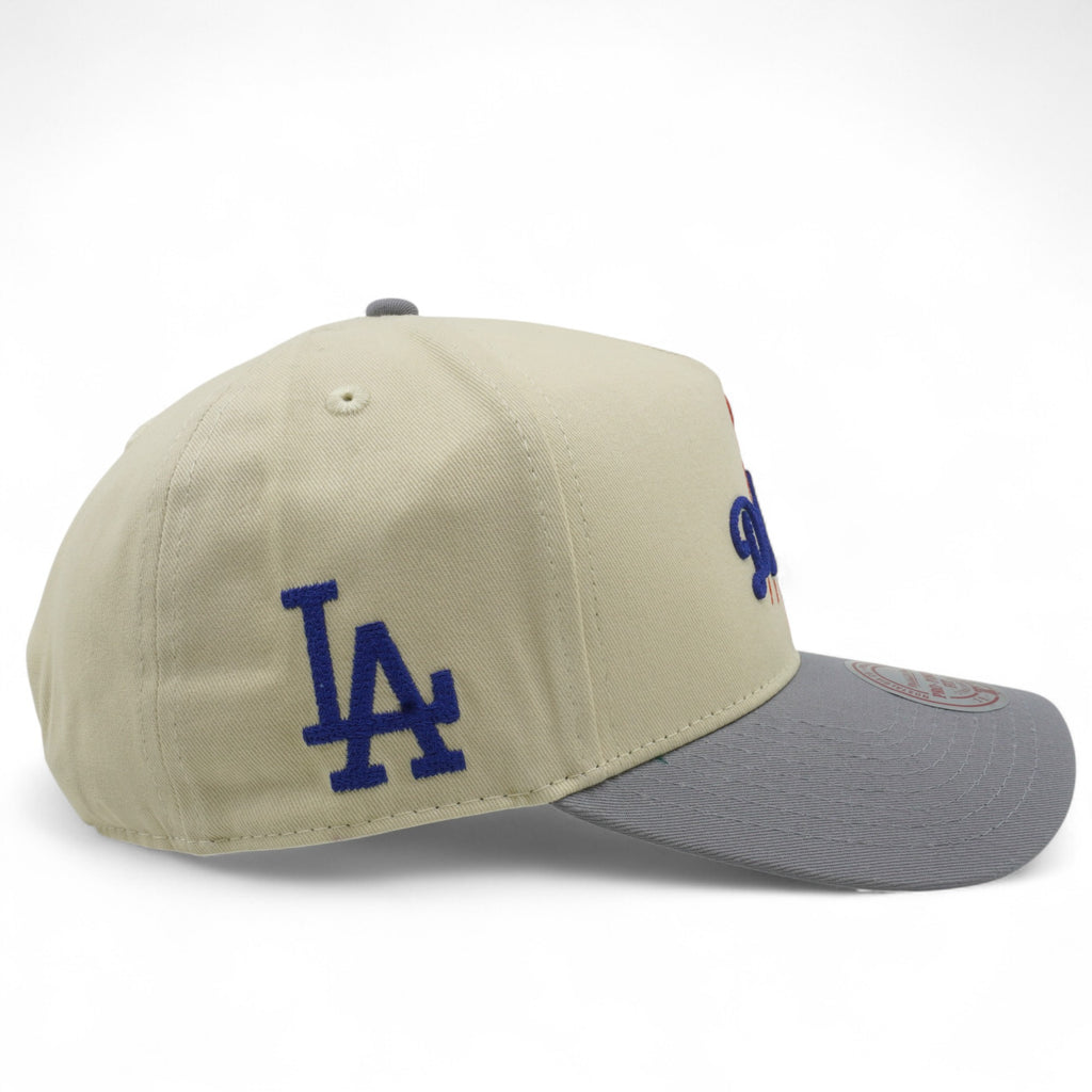 MENS MITCHELL & NESS MLB CHAINSTITCHER PRO PINCH SNAPBACK DODGERS - OFF WHITE