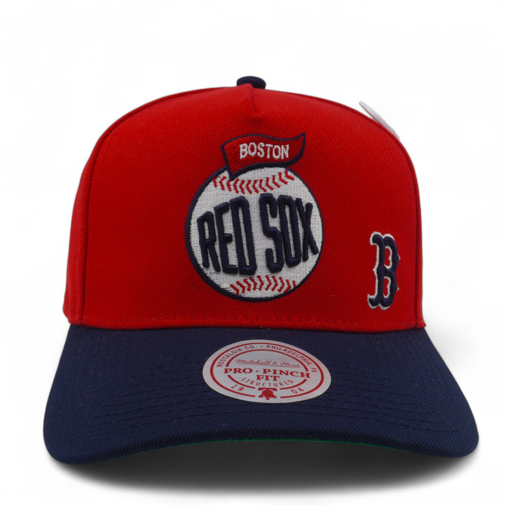 MENS MITCHELL & NESS MLB TEAM BALL PRO SNAPBACK RED SOX - RED