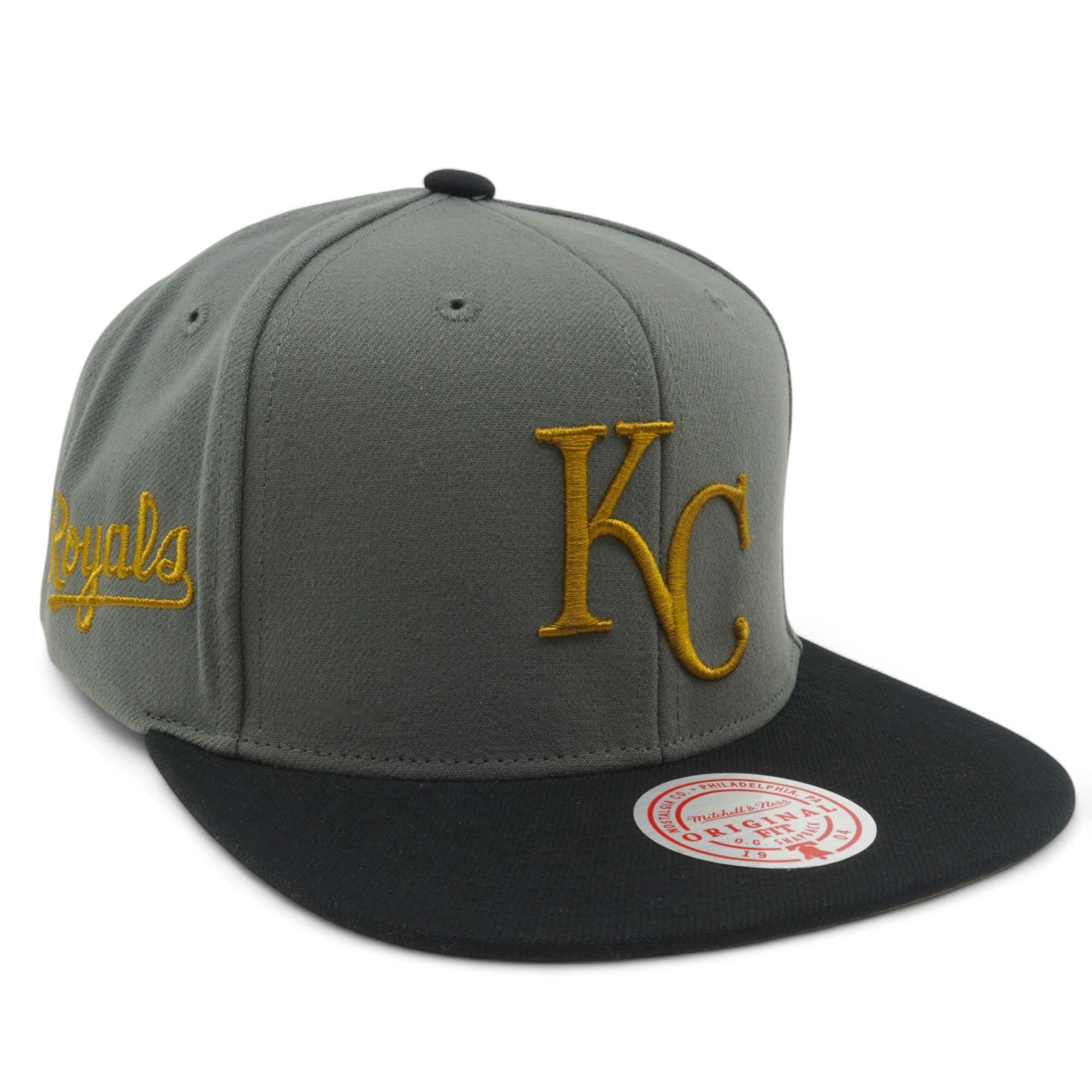 MENS MITCHELL & NESS MLB STORM FRONT SNAPBACK ROYALS - GREY
