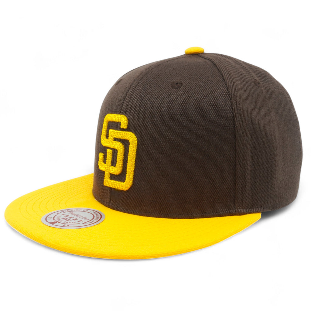 MENS MITCHELL & NESS MLB JUMP OFF SNAPBACK PADRES - BROWN