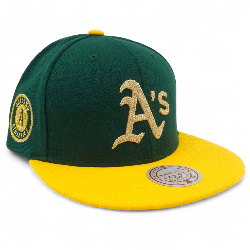 MENS MITCHELL & NESS MLB JUMP OFF SNAPBACK ATHLETICS - GREEN