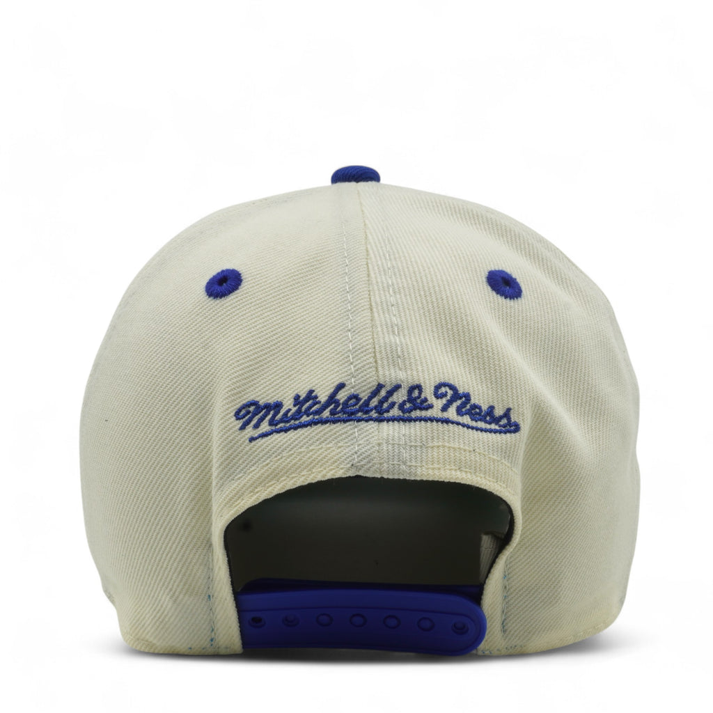 MENS MITCHELL & NESS MLB HAT TRICK SCRIPT PRO PINCH SNAPBACK COOP BRAVES - CREAM