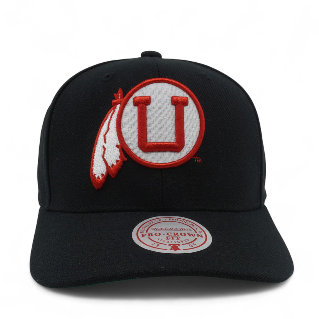 [HP9513-UUTBLCK] MENS MITCHELL & NESS NCAA ALL IN 2.0 PRO SNAPBACK UTAH UTES